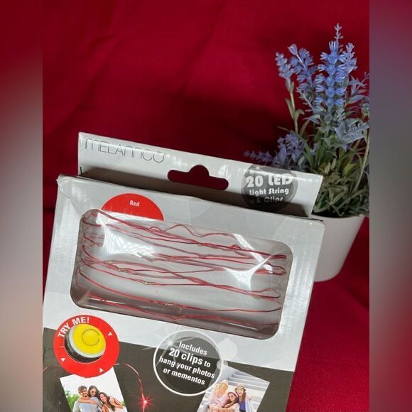20 NEW! Red LED Light Strand & 20 Red Clips - 90” Strand Mellannco - Picture 5 of 7